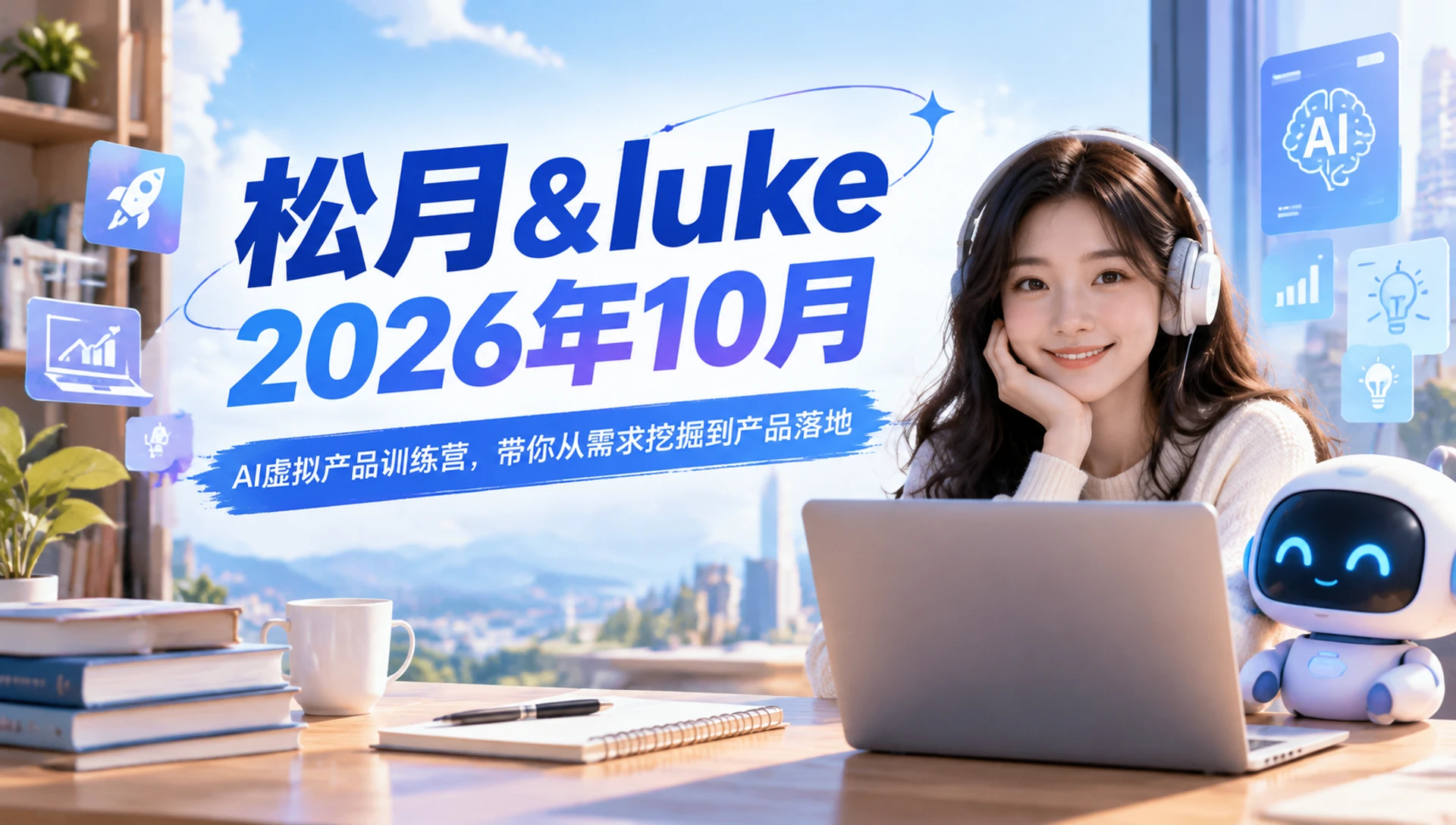 【精】松月 & luke2026年10月AI虚拟产品训练营，带你从需求挖掘到产品落地