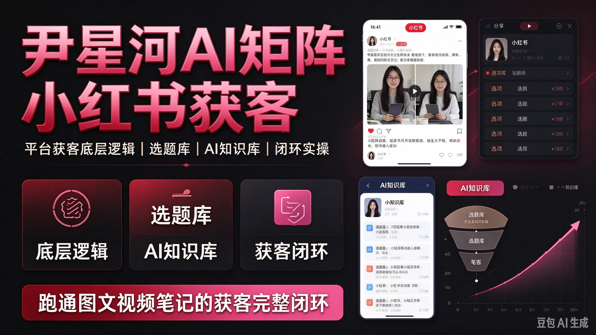 【精】尹星河AI矩阵小红书获客,带你弄懂平台获客底层逻辑,搭建选题库与AI知识库,跑通图文视频笔记的获客完整闭环-副业吧 【精】尹星河AI矩阵小红书获客,带你弄懂平台获客底层逻辑,搭建选题库与AI知识库,跑通图文视频笔记的获客完整闭环-副业吧