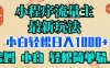 小程序流量主最新玩法，小白轻松日入1000+，宝妈 小白轻松简单易上手