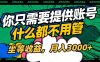 账号全程托管，你只需要提供账号，什么都不用管，坐等收益，月入3000+