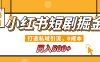 小红书短剧掘金，宝妈福音日入500+,打造私域引流，0成本
