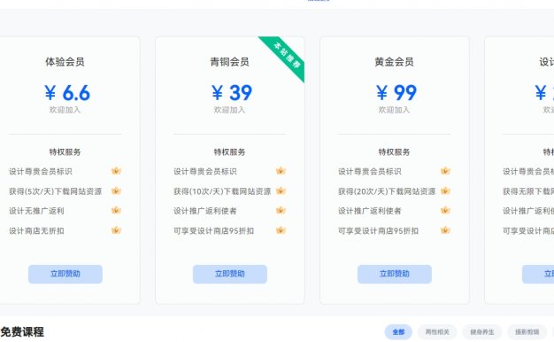 WordPress主题B2美化：添加VIP会员开通展示模块