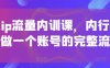 个人ip流量内训课，内行人教你做一个账号的完整流程