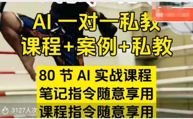 【精】AI指令实战课,课程+案例,80节AI实战课程,笔记指令随意享用,课程指令随意享用(更新7月)