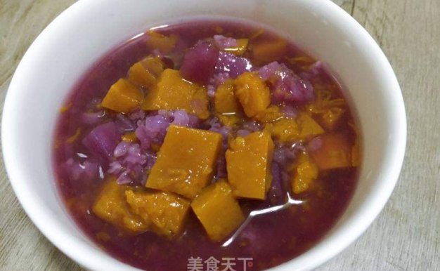 南瓜紫薯粥 技术配方、实体教程