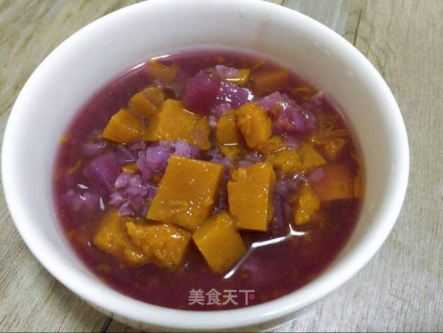 南瓜紫薯粥 技术配方、实体教程