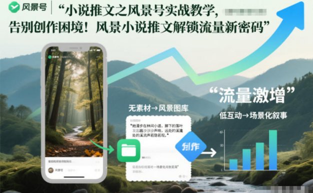 【精】小说推文之风景号实战教学，告别创作困境！风景小说推文解锁流量新密码