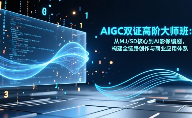 【精】AIGC双证高阶大师班:从MJ/SD核心到AI影像编剧,构建全链路创作与商业应用体系