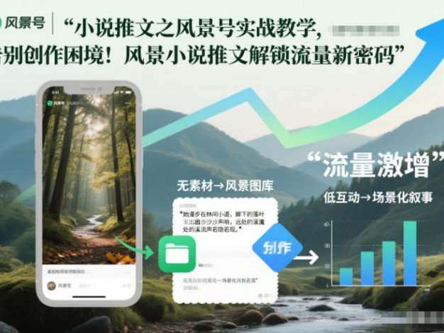 【精】小说推文之风景号实战教学，告别创作困境！风景小说推文解锁流量新密码