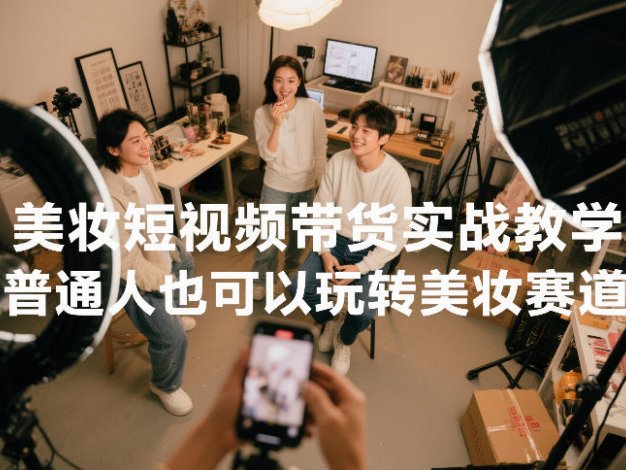 【精】美妆短视频带货实战教学，普通人也可以玩转美妆赛道