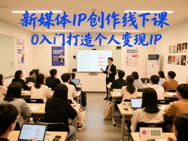 【精】新媒体IP创作线下课，0入门打造个人变现IP