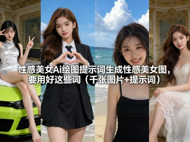 【精】性感美女Ai绘图提示词生成性感美女图，要用好这些词（千张图片+提示词）