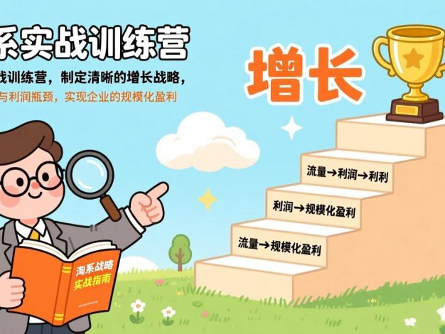 【精】淘系实战训练营(更新)，制定清晰的增长战略，突破流量与利润瓶颈，实现企业的规模化盈利