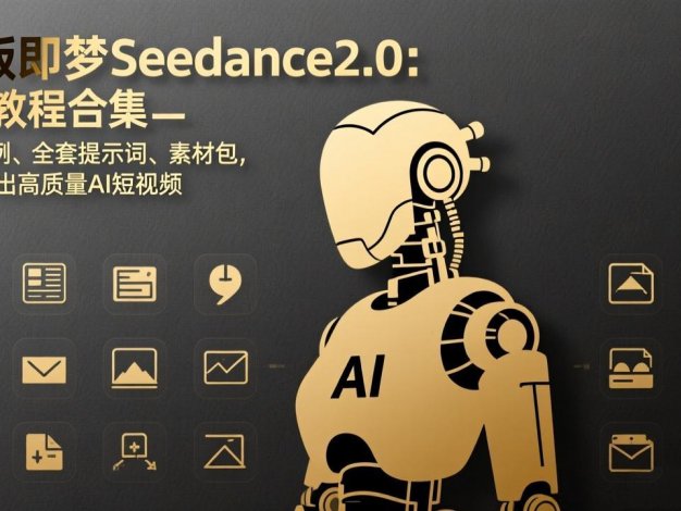 【精】新版即梦Seedance2.0：5套教程合集，40+案例、全套提示词、素材包，轻松做出高质量AI短视频