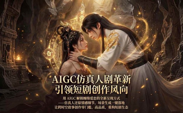 【精】AIGC 仿真人短剧创作革新，解锁仙侠爱恋全新呈现，一键出高质场景，零门槛打造爆款剧集