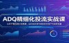 【精】ADQ精细化投流实战课：从开户报白到计划搭建，出价压价技巧高效拉升投产与自然流量