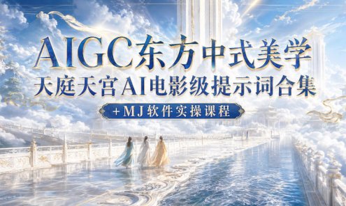 【精】东方中式美学天宫AI电影级提示词合集,MJ教程(入门到进阶全教程)