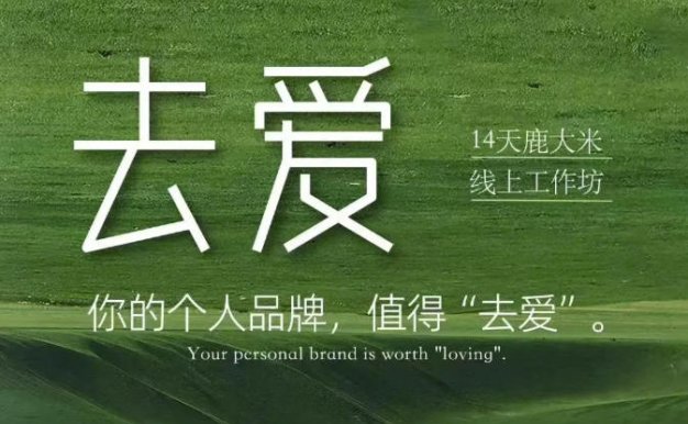 【精】去爱14天鹿大米线上工作坊 你的个人品牌 值得“去爱”