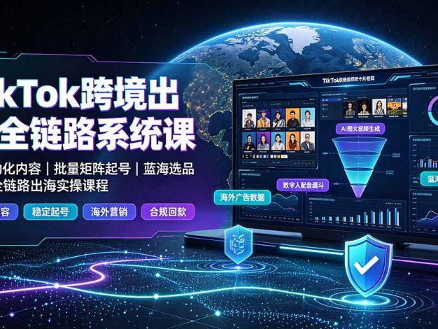 【精】NexTideAl-TikTok 跨境出海全链路系统:从 0 到 1 打造可变现 TikTok 出海闭环