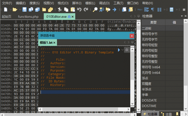 十六进制编辑器010 Editor v16.0.4汉化绿色版